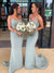 Spaghetti Straps Round Neck Sleeveless Mermaid Appliques Bridesmaid Dress, CG022
