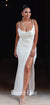 Stunning Mismatched White Different Styles Mermaid Bridesmaid Dress, CG027
