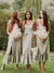 Stunning Square Neck A-line Tea-length Bridesmaid Dress, CG073