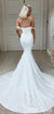 Stunnin Mermaid Satin Floor-length Lace Appliques Wedding Dress, CG114