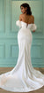 Sweetheart Satin Mermaid Backless Long Sleeves Wedding Dress, CG124