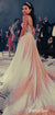 Spakle A-line Backless Spaghetti Straps Long Wedding Dress, CG125