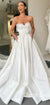 Gorgeous A-line Satin Sweetheart Backless Pearl Beaded Wedding Dress, CG128
