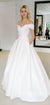 Charming Off Shoulder Satin Backless White Wedding Dress, CG133