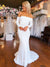 Stunning Mermaid Off Shoulder Long Sleeves Wedding Dress, CG136