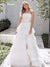 Gorgeous Tullw A-line Satin Straight Neckline Long Wedding Dress, CG141