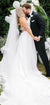 Charming A-line Satin Backless Floor-length Wedding Dress, CG154