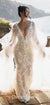Stunning Mermaid Lace Long Sleeves Backless Wedding Dress, CG158