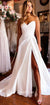 Sweetheart A-line Satin Backless Sexy Slit Wedding Dress, CG171