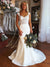 Stunning Mermaid Lace Top Sleeveless Long Wedding Dress, CG172