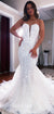 Gorgeous Mermaid Sweetheart Lace Backless Wedding Dress, CG174