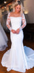 Gorgeous Long Sleeves Mermaid Elegant Floor-length Wedding Dress, CG179