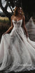 Stunning A-line Spaghetti Straps Lace Long Wedding Dress, CG183