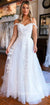 Charming A-line Lace Sexy Slit Backless Wedding Dress, CG194