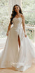 Sexy Satin Side Slit A-line Sweetheart Long Wedding Dress, CG198