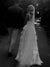 Charming A-line Tulle V-neck Backless Long Wedding Dress, CG199