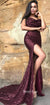 Affordable Sweetheart Sparkle Sequin Mermaid Slit Prom Dresses, CG244