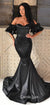 Gorgeous Mermaid Black Off Shoulder Sweetheart Prom Dresses, CG282