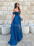 Charming Off Shoulder A-line Sexy Slit Long Prom Dresses, CG295