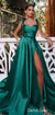 Elegant A-line Spaghetti Straps Sweetheart Slit Charming Prom Dresses, CG304