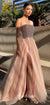 Honest A-line Tulle One Shoulder Spakle Sequin Prom Dresses, CG308
