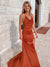 Sexy Mermaid Slit Backless Spaghetti Straps Long Prom Dresses, CG310
