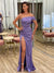 Off Shoulder Mermaid Sexy High Side Slit Long Prom Dresses, CG328