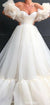 Charming White Off Shoulder Organza Sweetheart Prom Dresses, CG351