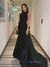 Black Gorgeous Mermaid Backless Long Prom Dresses, CG366