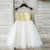 Lovely Shiny Golden Sequins Sweetheart Round Neck Sleeveless Flower Girl Dresses, FGS036
