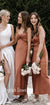 Charming Spaghetti Straps Sweetheart Mermaid Tea-length Bridesmaid Dress, CG395