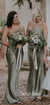 One Shoulder Gorgeous Mermaid Backless Long Bridesmaid Dress, CG411