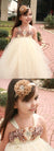 Ivory Tulle Lace Flower Girl Dresses With Satin Flowers, Lovely Cute Tutu Dresses, FG019