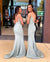 Spaghetti Straps Round Neck Sleeveless Mermaid Appliques Bridesmaid Dress, CG022