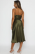 Olivie Green Spaghetti Straps Mermaid Tea-length Bridesmaid Dress, CG400