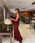 Charming One-Shoulder Sweetheart Sequin Long Backless Bridesmaid Dress, CG392