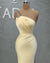 Stunning Mermaid One Shoulder Light Yellow Prom Dresses, CG249