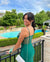 Green Spaghetti Straps Mermaid Beaded Backless Prom Dresses, CG360