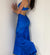 Spaghetti Straps V-neck Mermaid Backless Long Prom Dresses, CG365