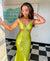 Spaghetti Straps V-neck Mermaid Backless Long Prom Dresses, CG365