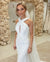 Elegant Mermaid Satin White Backless Floor-length Wedding Dress, CG119