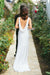 Simple Mermaid Sexy Backless Round Neckline Long Wedding Dress, CG131