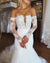 Stunning Long Sleeves Mermaid Lace Backless Wedding Dress, CG164