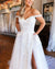Charming A-line Lace Sexy Slit Backless Wedding Dress, CG194
