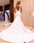 Simple Mermaid Satin V-neck Backless White Wedding Dresses, CG195