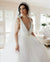 Sexy Deep V-neck A-line Tulle Long Beaded Wedding Dress, CG201
