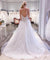 Spaghetti Straps A-line Lace Backless Tulle Wedding Dress, CG202