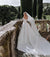 Off Shoulder White Satin A-line Slit Simple Wedding Dress, CG210
